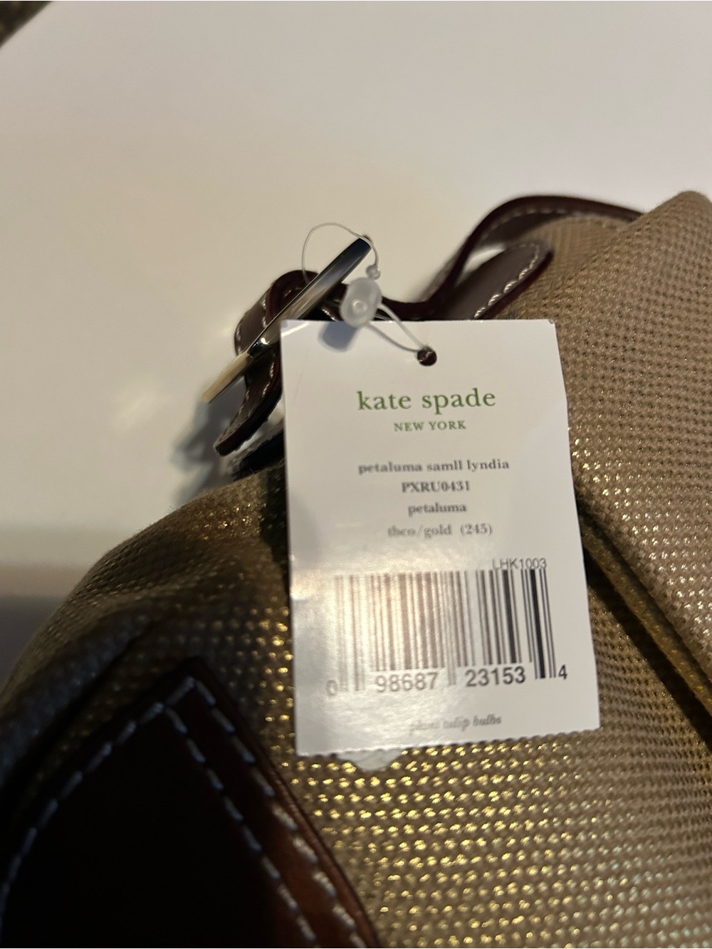 Kate Spade New York Women’s Textured Gold Crossbody Bag